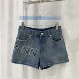 Women's Shorts Designer Jeans Women Denim Pants Design Side Letter Short Pant High Waist Fashion Shorts Jean Streetwearlcj2