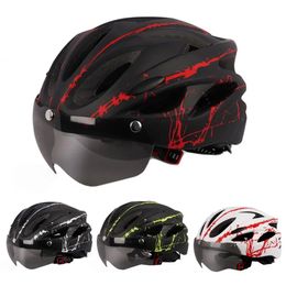Unisex Adult Ultralight Bicycle Cycling Helmet with Goggles for Outdoor Sports Road Mountain Bike Ciclismo Casco Capacete 240524