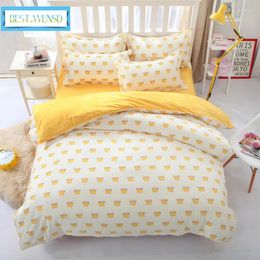 Bedding Sets .WENSD Little Crown Set Warm Comfortab Luxury Duvet Cover Flat Sheet Pillowcase Home Textile Decoration-Bed Linens