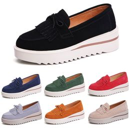 Style21 GAI Women Casual Shoes Platform Sneaker Slip On Black Brown Beige Red Green Navy Purple Ivory Woman Fashion Trainers Sneakers Outdoor Jogging Walking