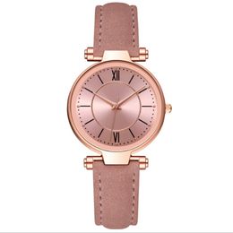 McYkcy Brand Leisure Fashion Style Womens Watch gut verkaufen rosa Lederband Quarz Batterie Damen Uhren Armbandwatch 246e