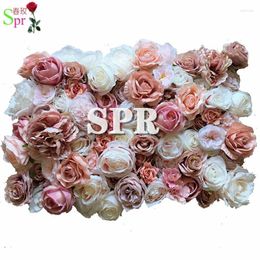 Decorative Flowers SPR Wedding Flower Wall Panels Artificial Silk Rose Stage Backdrop Table Centerpiec Decoration Arrangement Flore