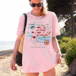 Frauen T-Shirt 2024 Sommer Super Vintage Beach T-Shirt Vintage Ästhetic Holiday Top Environmental Graphic T-Shirt Damen VSCO Modekleidung J240527