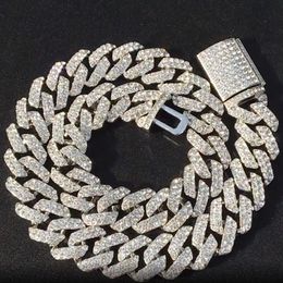 Iced Out Miami Cuban Link Chain Gold Silver Men Hip Hop Necklace Jewellery 16Inch 18Inch 20Inch 22Inch 24Inch 18MM 329W