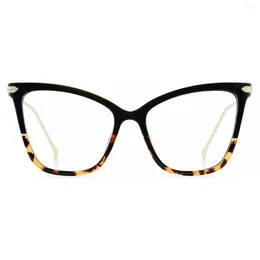Sunglasses Frames Butterfly Cat-eye TR Full-rim Eyeglasses Leoptique 97152 Black And Tortoise