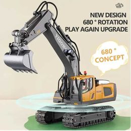 Diecast Model Cars 2.4G RC excavator dump truck remote control model engineering vehicle tracked truck bulldozer toy children and boys gift S2452722