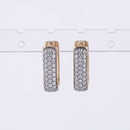 Starsgem Elegant Sublimation Customised Round Brilliant Cutting Lab Grown Diamonds Moissanite Gold Jewellery Hoop Earrings