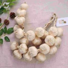 Decorative Flowers 2 Pcs Garlic Decoration Bulb Fake Artificial Vegetable Vegetables Decorations Chili White