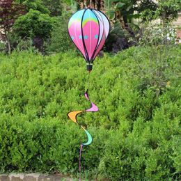 Garden Decorations Air Balloon Wind Stripe Yard Outdoor Decor Rainbow/