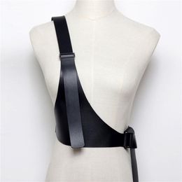 TRODEAM Women Sexy Leather Body Bondage Cage Sculpting Harness Waist Belt Straps Garter Belts Waistband Harajuku Suspenders 220509 247F