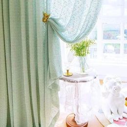 Curtain Forest Natural French Luxury Curtains For Living Room Bedroom Light-impermeable Bay Window Balcony Small Fragrant Gauze