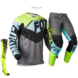 Cycling Jersey Sets 2022 180 Gear Set Motogpfox Motocross Jersey and Pants Men MX Combo BMX Moto ATV Off-road Cycling Suit +Socks Combination