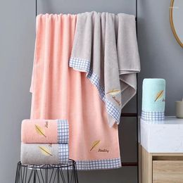 Towel 70x140cm Pure Cotton Thickened Embroidered Bath For Adult Couples Soft Absorbent Quick-drying Beach Towels Bathrobe Wrap