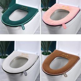 Toilet Seat Covers Winter Warm Ring Potty Mat Soft Thicken Washable Zipper Seats Cover Set For Home Decoration Bathroom Product