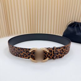 High Quality Designer Leopard Print Belt Simple Light Luxury Womens Belt AAA Top Quality Status Symbol Luxury Mens Leather Belt High Craft Made C H style C102