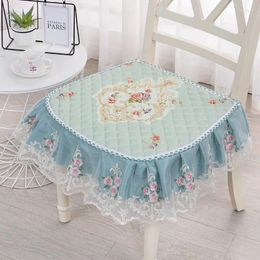 Pillow Small Fresh Print Pattern Home Dining Chair Non-slip Mat Living Room Decorative Lace Cotton Winter Warm Stool Pads