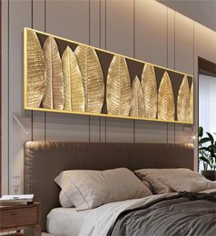 Paintings Golden Leaf Posters Modern Home Decor Bedside Painting Abstract Pictures Canvas And Prints Wall Art For Living Room5181749