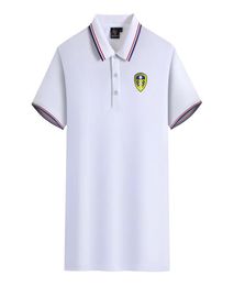 Leeds United FC men and women Polos mercerized cotton short sleeve lapel breathable sports Tshirt LOGO can be customized1656723