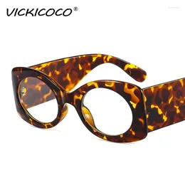 Sunglasses Frames 2024 Fashion Leopard Eyeglasses For Women Vintage Small Frame Oval Female Glasses Luxury Transparent Eyewear
