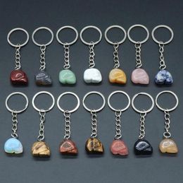 Keychains Natural Stone Key Chains Skull Shape Agates Pendant For Women DIY Jewellery Birthday Gift Size 15x19mmKeychains4772199