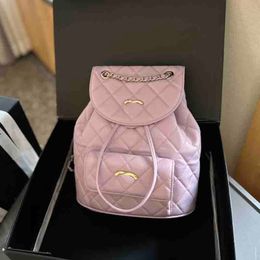 20CM Luxury Women Designer Backpack 24p Crossbody Shoulder Bag Leather Diamond Lattice Luxury Vanity Case Handbag Flap Coin Purse Trend Card Holder Pochette Borsa