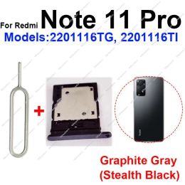 Sim Card Tray For Xiaomi Redmi Note 11 11S 11Pro 4G 5G SIM Card Adapter Card Reader Holder Accessoires Spare Parts