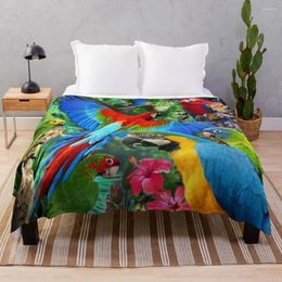 Blankets Parrots Throw Blanket Fluffys Large Designers Moving Hairys Sofa Quilt