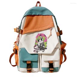 Backpack Kanroji Mitsuri School Bag For Girls Funny Manga Design Backpacks Unisex Hiking Female Shopping Kimetsu No Yaiba Bookbag