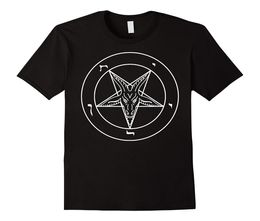 Pentagram T Shirt With Baphomet Goat Head Satanic Black Star Summer Short Sleeve T Shirts Tops S3xl Big Size Cotton Tees1638623