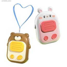 Toy Walkie Talkies 2x Kids Portable Birthday Gift Mini Electronic 500M Long Range Cartoon for Trip Indoor Holiday Outdoors Toddlers Q240527