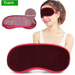 Sleep Masks Tcare Eyes Care Tourmaline Far Infrared Ray Eye Massager Pain Fatigue Relief Deep Sleep Eye Masks Shade Magnetic Blindfold Cover Q240527
