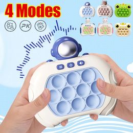 Pop Light Fidget Toys Quick Push Bubble Game Machine With Cartoon Fun Anti-Stress Sensory Games for Kids Relieve Stress Toy 240527