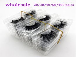 Tools amp AccessoriesFalse Whole 20304050Pairs 3D Mink Handmade Fluffy Dramatic Cruelty False Makeup Lashes1652683