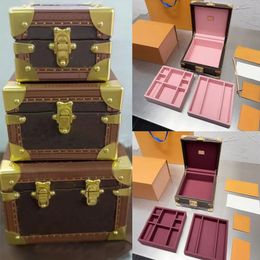 top quality 10A watch box luxury designer women men Organiser Jewellery storage box 3 size fashion lady rings tray cosmetic case bag
