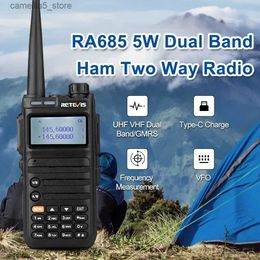 Toy Walkie Talkies Retevis RA685 Walkie Talkie Ham Two-way Radio Stations Long Range Walkie-talkies Profesional UHF VHF USB Type C Charger 5W CHIRP Q240527