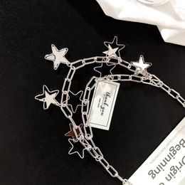 Pendant Necklaces Fashion Europe And The United States Double Star Necklace Clavicle Pentagonal Coat Korean Short Jewelry