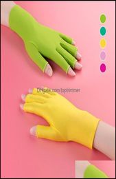 Nail Art Equipment Tools Salon Health Beauty 7 Colour Uv Protection Glove Gel Anti Led Lamp Dryer Light Radiation Tool Drop Deliver5034151
