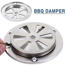 Tools BBQ Grill Smoker Exhaust Vent Stove Air Damper Stainless Steel Hole Accessories 9.5x9.5x3cm Replacement Parts