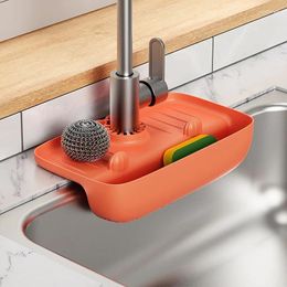 Kitchen Storage Sink Faucet Splash Guard Fast Drying Mat & Rack For Sponge Rag Super Absorbent Drip Catcher