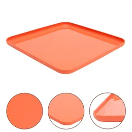 Decorative Figurines Household Fruit Plate Plastic Trays For Serving Coffee Small Square Reusable Storage Convenient