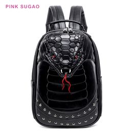 Pinksugao designer backpack men backpacks Middle School Student Cool School Bag Amazon Hot Sale 3D Stereo Animal Backpack 237t
