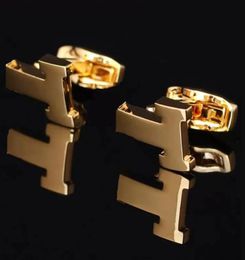 Fashion Jewellery gold Cuff Links Romantic French cuffs Best christmas gifts for charm men Luxury Designer Cufflinks Classic Letters Cuff links Shirt Tie Accessories