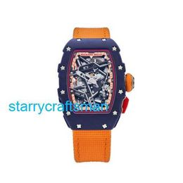 Richamills Luxury Watches Mechanical Chronograph Mills RM07-04 Dark Blue Quartz TPT Automatic Sport ST4M