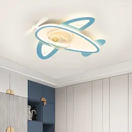 Chandeliers Creative Plane Shape Ceiling Chandelier For Children's Bedroom Study Cute LED Lamp Boy's Room Decor Lighting Fixture