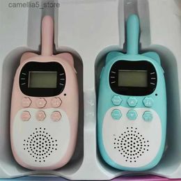 Toy Walkie Talkies 2PCS Outdoor Children Walkie Talkie Wireless Handheld Radio Transceiver Kids Cartoon Interphone Educational Toys Gift Boys Girls Q240527