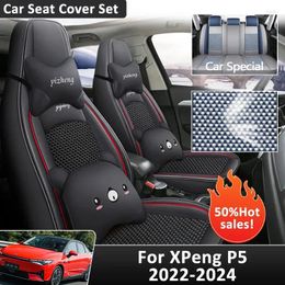 Car Seat Covers Cover Set For XPeng P5 2024 Protect Backrest Pad Leather Cushion Mat Interior Four Seasons Accessorie