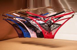 Hollow Lace Mesh Women String Sheer Underwear Lingerie Thongs Panties Briefs Culotte Femme Womens Panties Stringi Damskie17200693