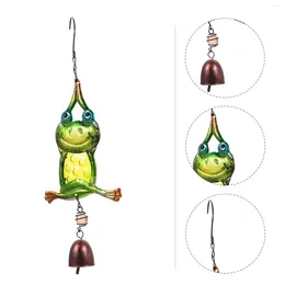 Decorative Figurines Po Ornament Yoga Frog Wind Chimes Home Accessories Outdoor Hanging Pendant