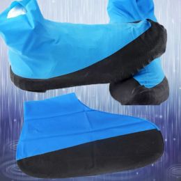 1 Pair Rubber Boots Shoe Cover Rubber Thicken Rain Reusable Elasticity Overshoes Anti-slip Waterproof Bike Boot Protector Covers