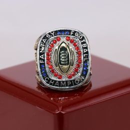 2019 Factory Price 2018 Fantasy Football Championship Ring Engraving Inside USA Size 8 To 15 Display Box Drop Shipping 234T